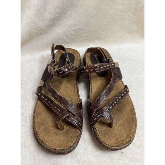 NATURALIZER Brown Leather Strappy Sandals Lot Of 2 Comfort Summer Size 10 READ - Picture 11 of 16